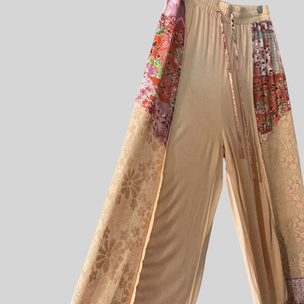 POL Boho Patchwork Lace Pants Large Cottagecore F… - image 4